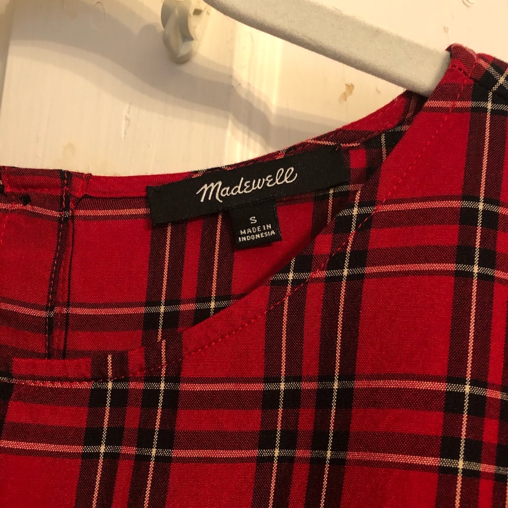 Madewell holiday plaid top - Picture 3 of 5